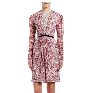 Giambattista Valli Floral-Print Leopard Dress
